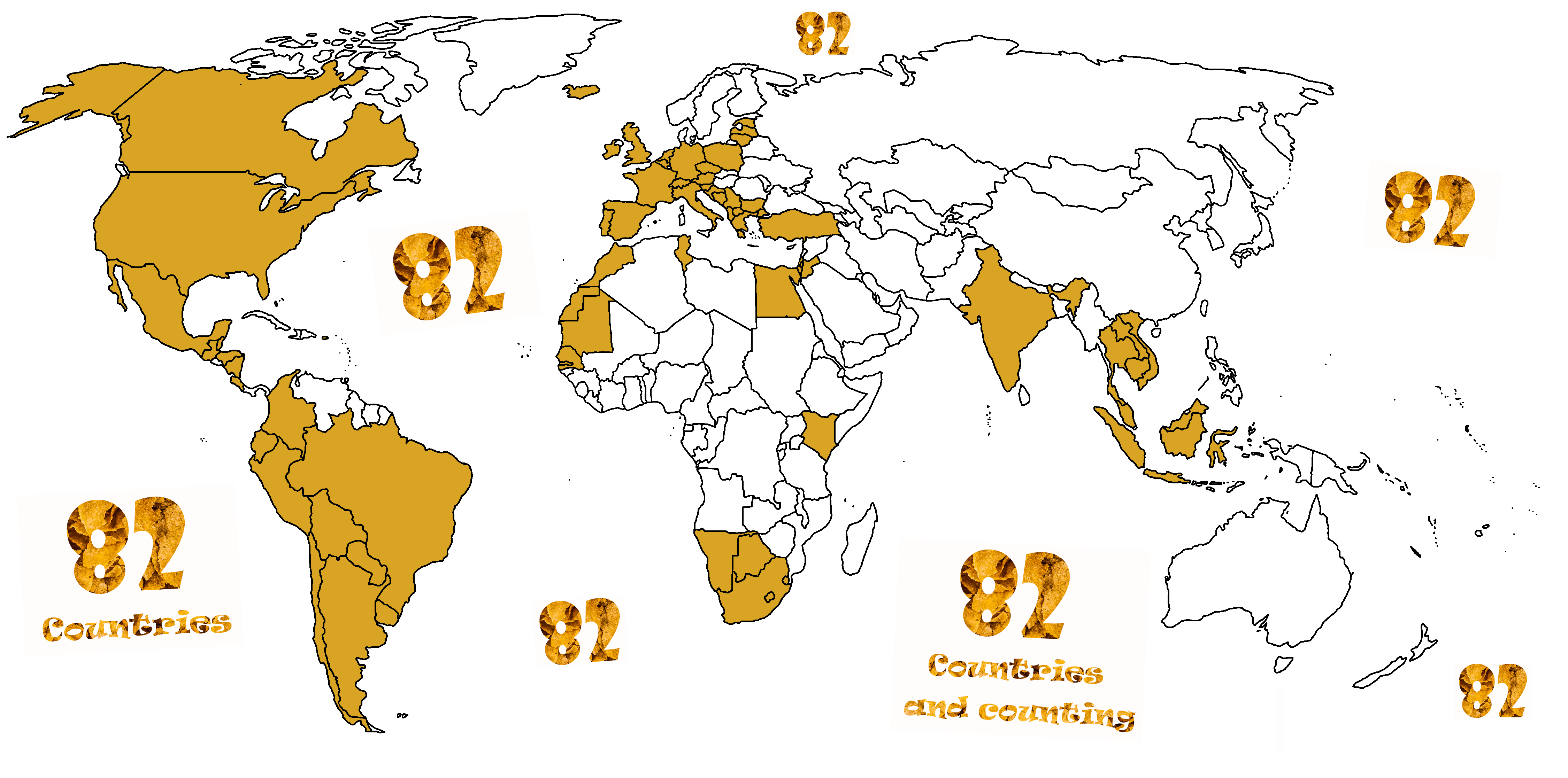 Countries Corn Flakeified Map - 82